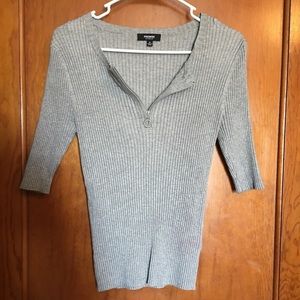 Sweater with 3/4 zipper